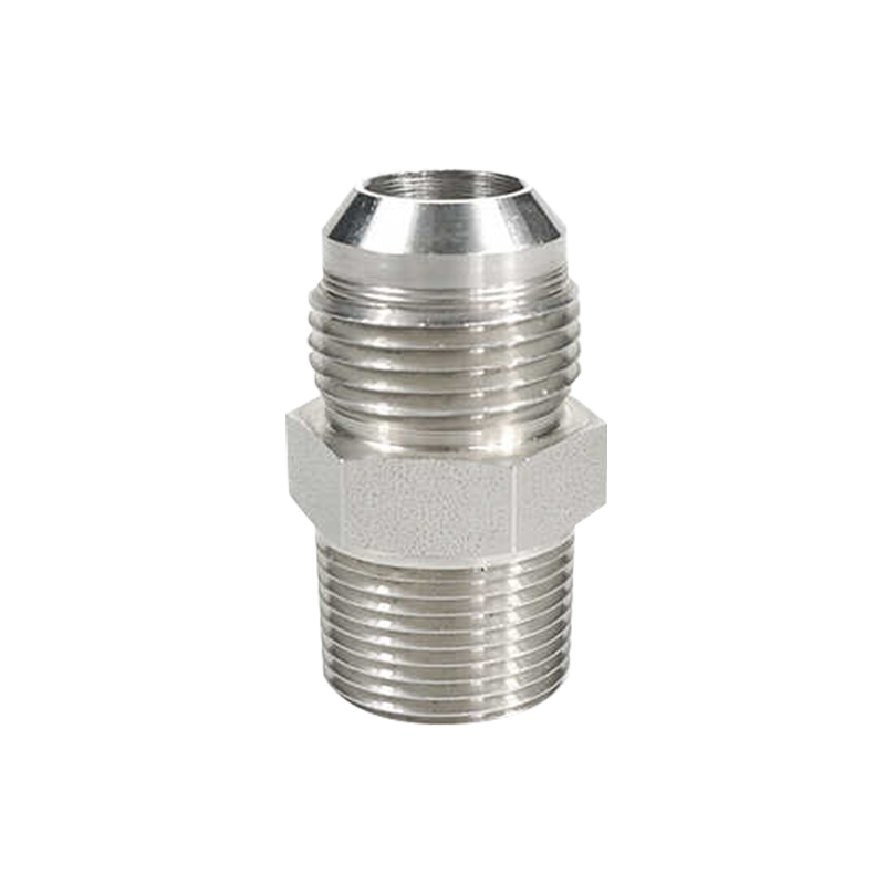 Rostfritt stål SAE 37 grader JIC NPT hane hydrauliska kopplingar Röradapter